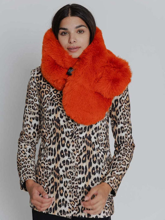 Lola Casademunt Women's Fur Neck Warmer Orange