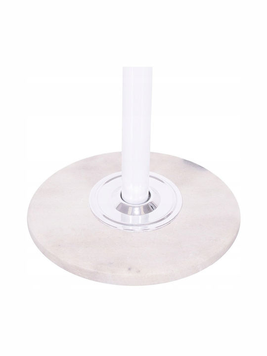 Metallic Coat Rack White 37x37x176cm