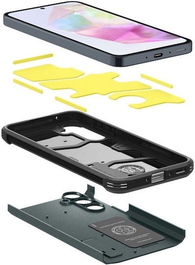 Spigen Tough Armor Back Cover Plastic 1.2mm Abyss Green (Galaxy A35)