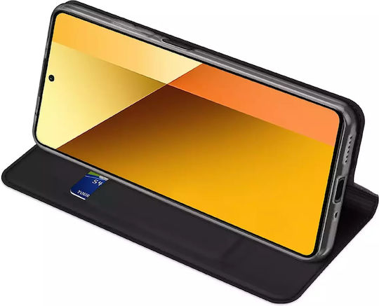 Dux Ducis Skin Pro Wallet Σιλικόνης Μαύρο (Redmi Note 13 5G)