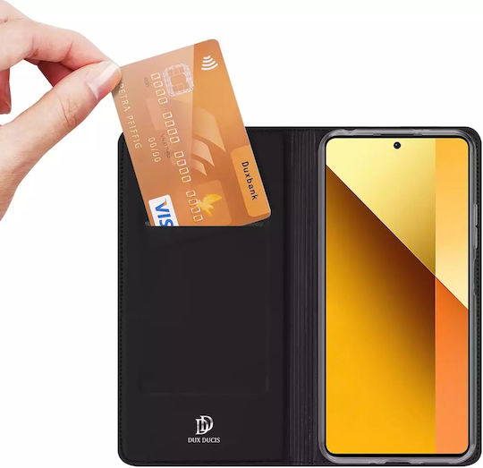 Dux Ducis Skin Pro Wallet Σιλικόνης Μαύρο (Redmi Note 13 5G)