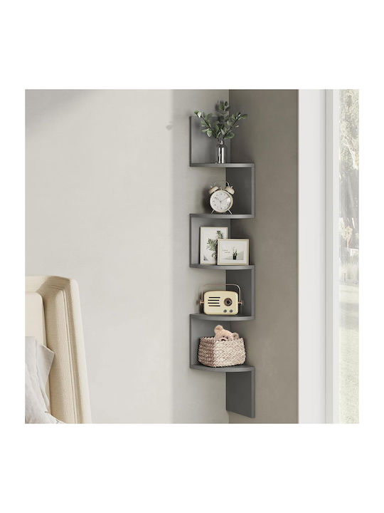 Eckbibliothek Gray 20x20x126cm