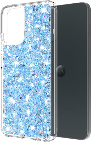 Techsuit Umschlag Rückseite Silikon Blau (Moto G14)