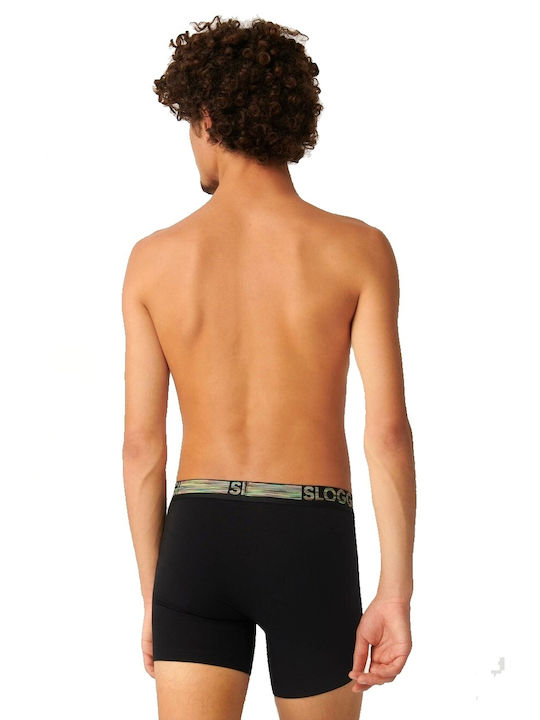 Go Abc Men's Boxers Black with Patterns 2Pack