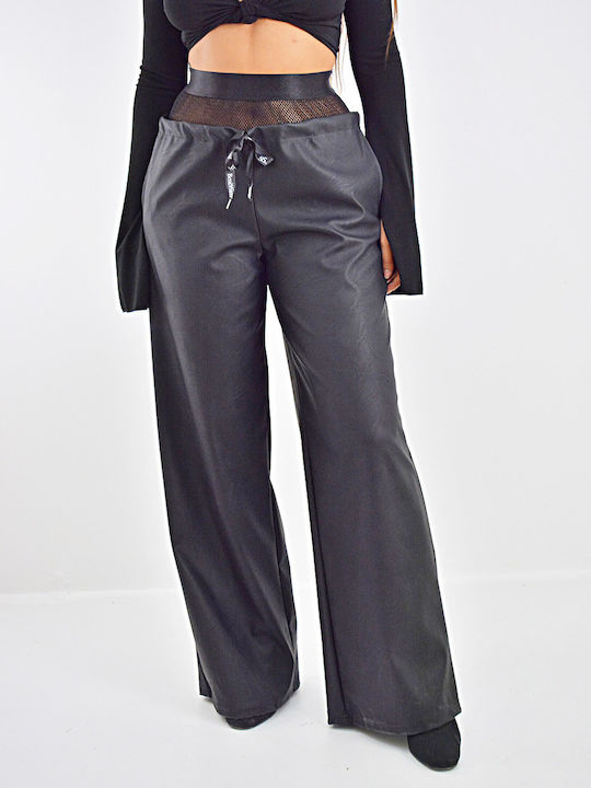 Damen Stoff Hose Schwarz