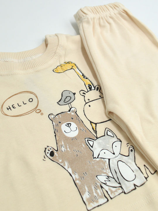 Extan Bebe Kids' Pajamas Winter BEIGE