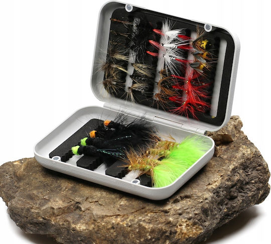Mucha Trout Grayling Salmon Trout Bream Dace Chub Set 32pcs Fly Lures