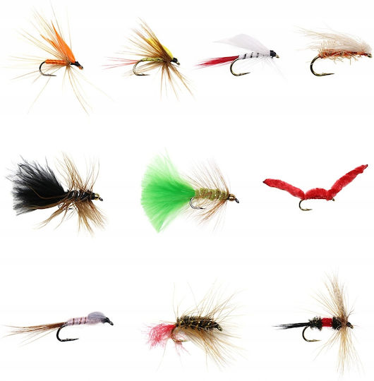 Mucha Trout Grayling Salmon Trout Bream Dace Chub Set 32pcs Fly Lures