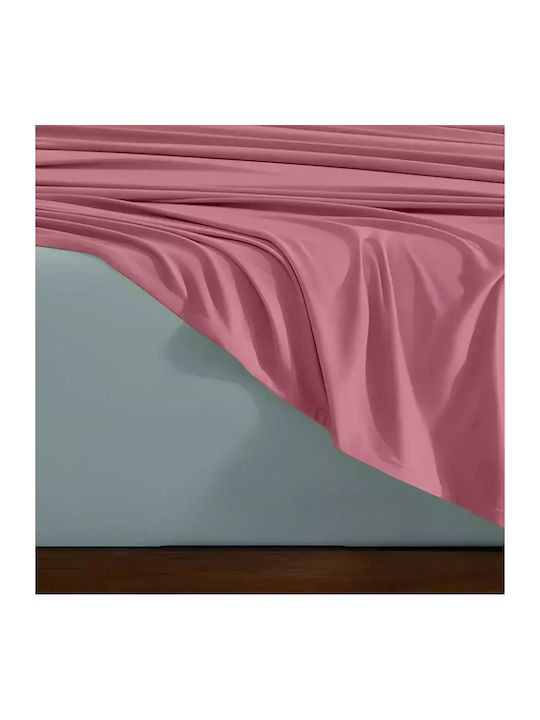 Lino Home Sheet Sets Queen 240x260cm. Doble Pink-mint 4pcs