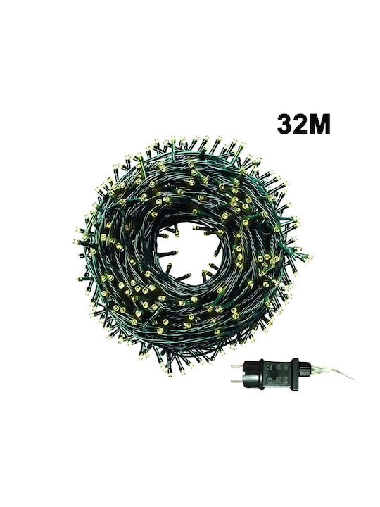 500 Λαμπάκια LED 32μ. Θερμό Λευκό σε Σειρά