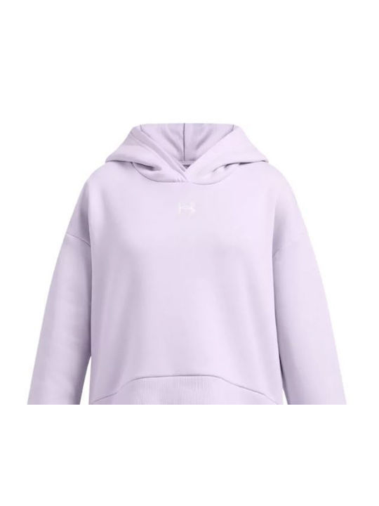 Under Armour Fleece Kids Sweatshirt with Hood Purple Rival