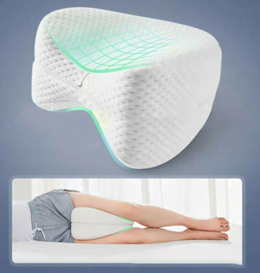Μαξιλάρι με Memory Foam & Οπή 25x24cm σε Λευκό χρώμα