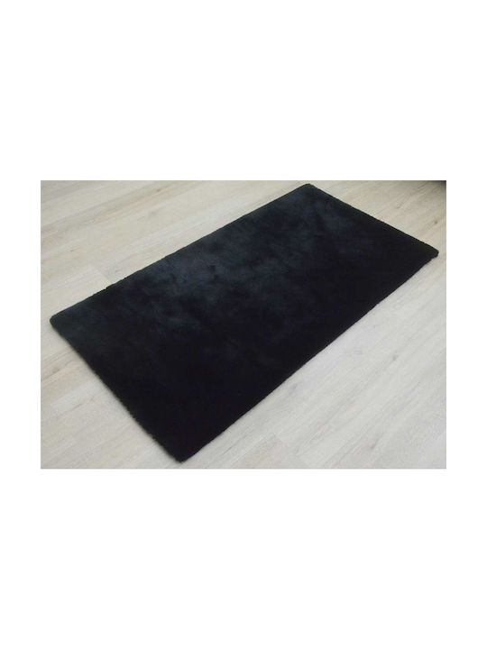 Newplan Puffy Modern Bedroom Rugs Set Black 5-41-PF-T-FC9BLACK 3pcs