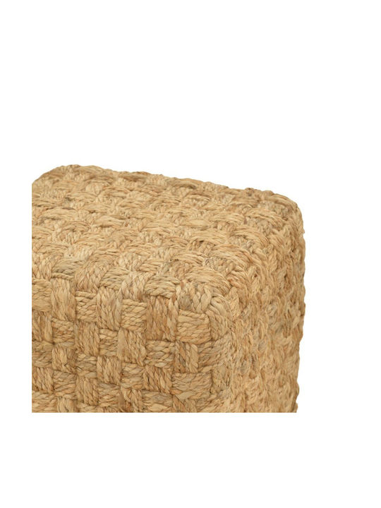 Stool For Living Room Wicker Aropion Beige 40x40x40cm