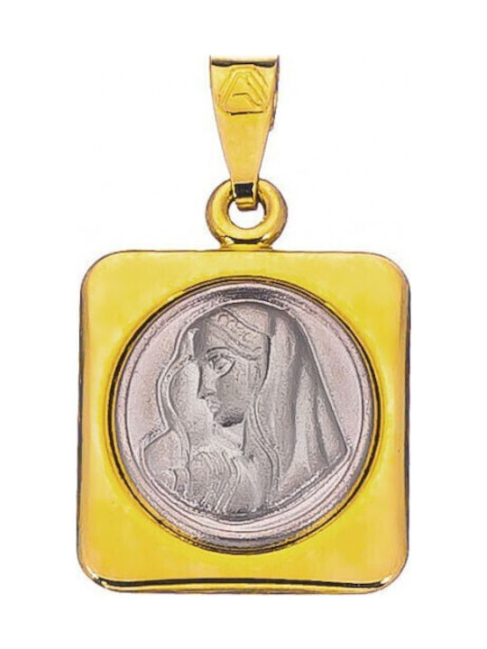 Atofio Kosmima Anhänger mit der Jungfrau Maria Gold 9K Atofio Kosmima Anhänger mit der Jungfrau Maria Gold 9K