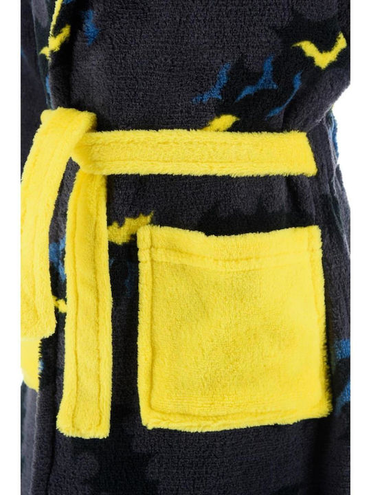 Superheroes Kids' Robe Winter Fleece Gray