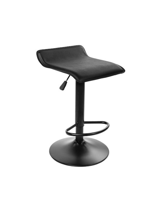 Stool Bar Leather Fort Black 38x39x84cm