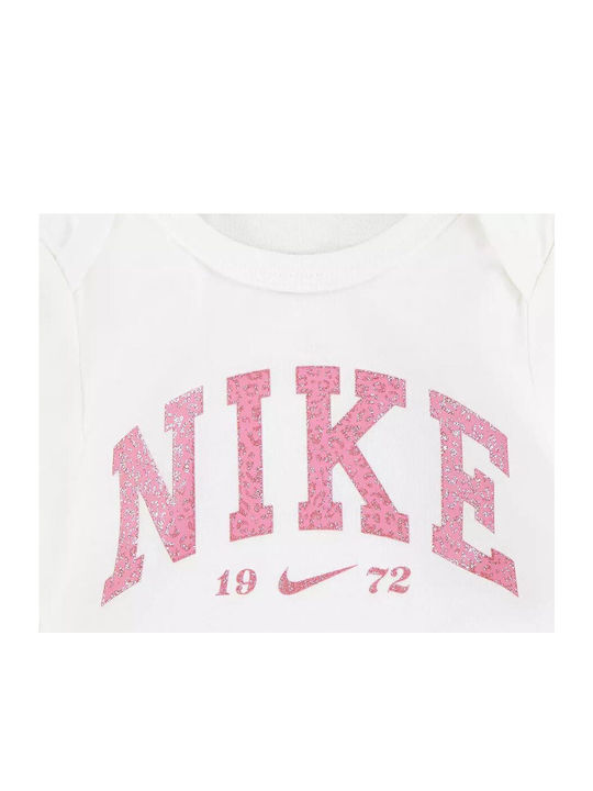 Nike Swoosh Spirit Set Babystrampler Langärmliges mit Hose Rosa 2Stück