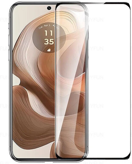 Tempered Glass 3D Motorola Edge 50 Ultra Black Frame
