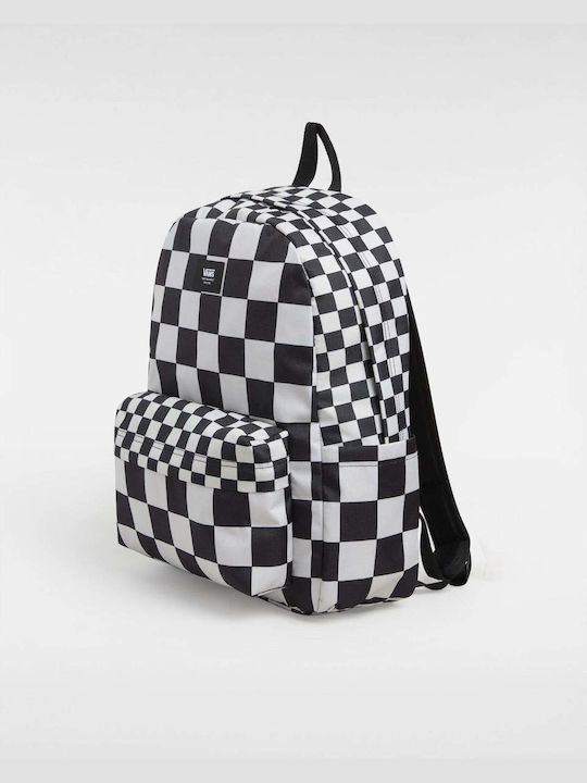 Vans Old Skool Check Schulranzen Rucksack Junior High-High School Schwarz mit Flaschenhalter 22Liter