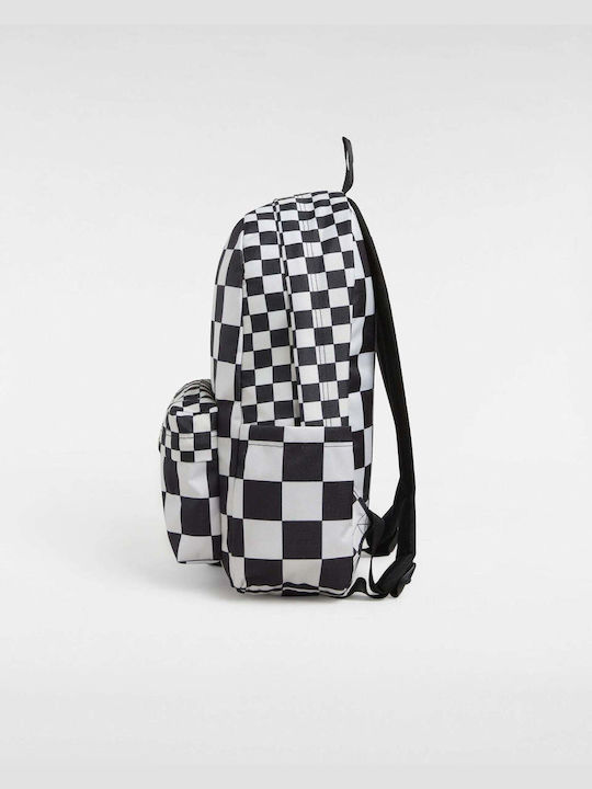 Vans Old Skool Check Schulranzen Rucksack Junior High-High School Schwarz mit Flaschenhalter 22Liter