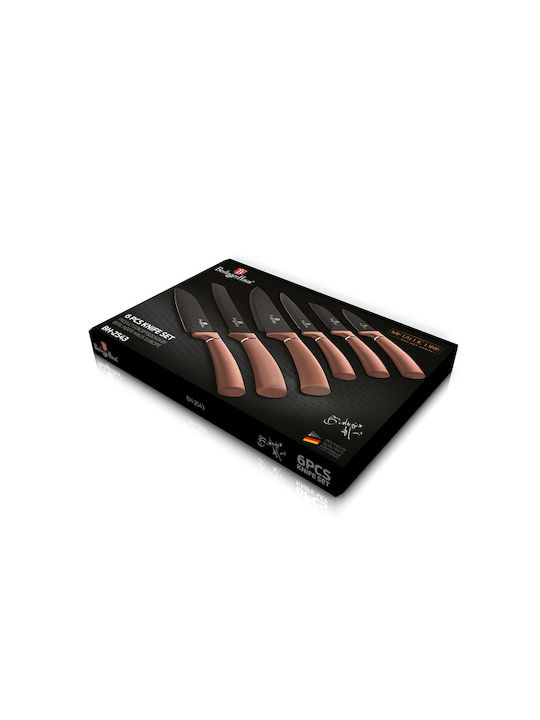 Berlinger Haus Metallic Line Rose Gold Knife Set from Stainless Steel 6pcs