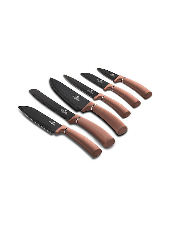 Berlinger Haus Metallic Line Rose Gold Knife Set made of Stainless Steel BH-2543 6pcs