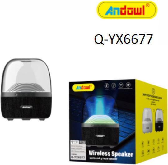 Andowl Q-YX6677 Bluetooth Speaker 5W with Radio and Battery Life up to 6 hours Black