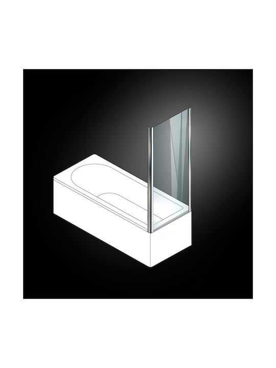 Axis Bath Side Panel Fixed Side Bathtub 69x140cm Clear Glass