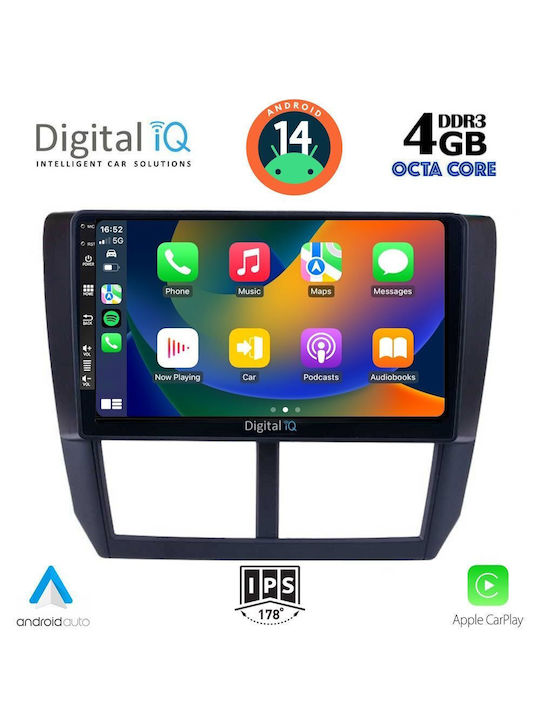 Digital IQ Ηχοσύστημα Αυτοκινήτου για Subaru Forester / Impreza 2008-2013 (Bluetooth/USB/AUX/WiFi/GPS/Apple-Carplay/Android-Auto) με Οθόνη Αφής 9"