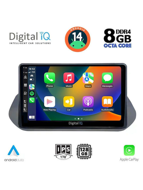 Digital IQ Car Audio System for Nissan Qashqai 2021> (Bluetooth/USB/AUX/WiFi/GPS/Apple-Carplay/Android-Auto) with Touch Screen 10"