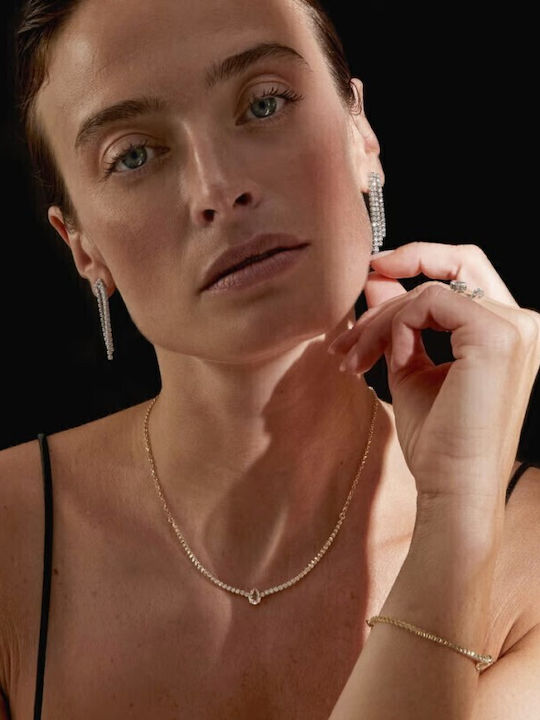 Victoria Cruz Earrings made of Silver Gold Plated with Stones