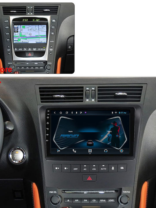 Digital IQ Sistem Audio Auto pentru Lexus GS F 2004-2011 (Bluetooth/USB/AUX/WiFi/GPS/Apple-Carplay/Android-Auto) cu Ecran Tactil 9"