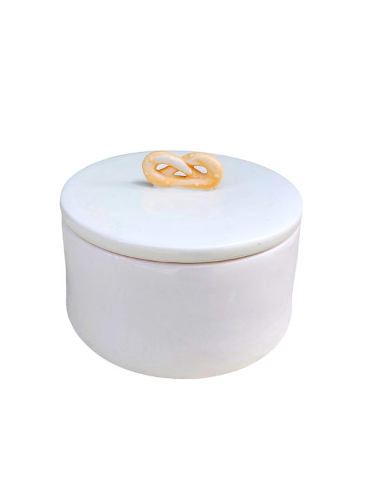 Gusta Gusta Lebensmittelgläser & Behälter mit Deckel aus Beige Porzellan 18x18cm 1 Stück