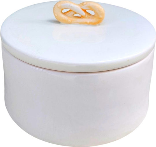 Gusta Gusta Lebensmittelgläser & Behälter mit Deckel aus Beige Porzellan 18x18cm 1 Stück