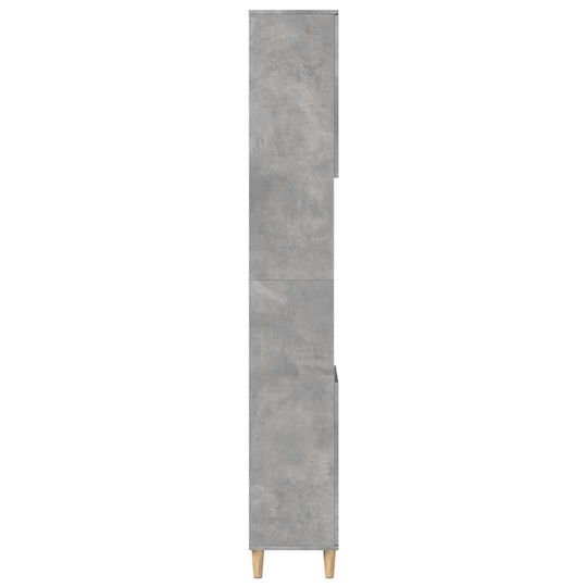 vidaXL Wall Hung Cabinet Bathroom Column Cabinet L30xD30xH190cm Gray