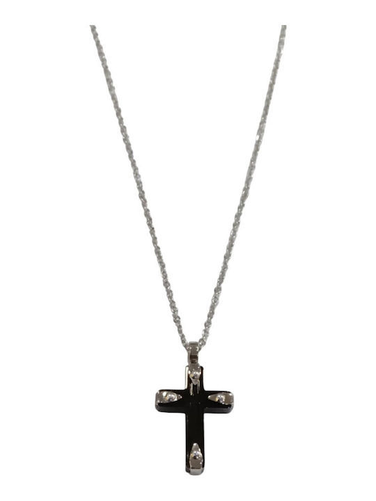 Visetti Men's Cross from Steel with Chain