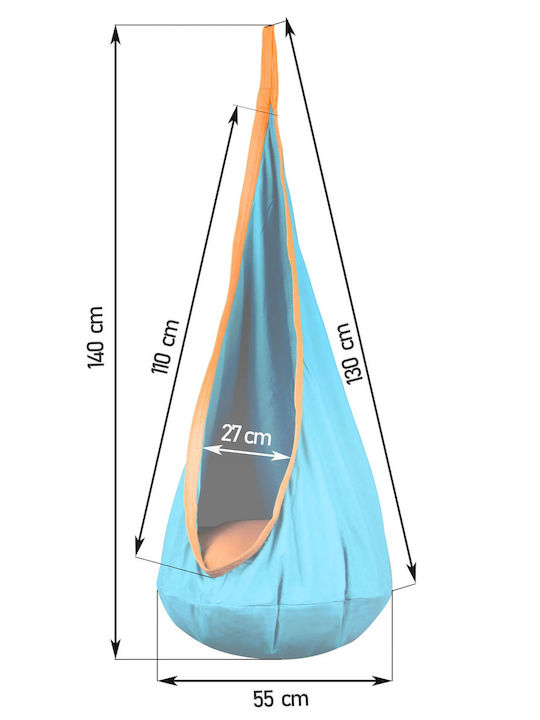 Scaun-Aiură material textil Turcoaz 140x55buc