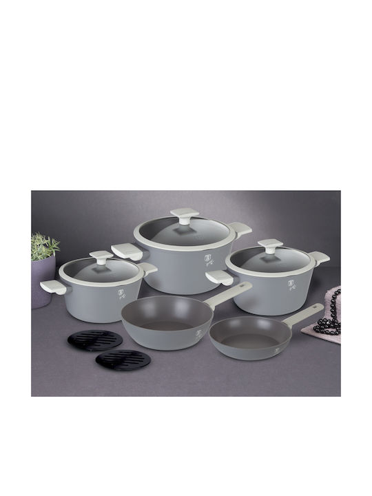 Berlinger Haus Cookware Set from Cast Aluminum Aspen Collection with Stone Coating 5 Pieces