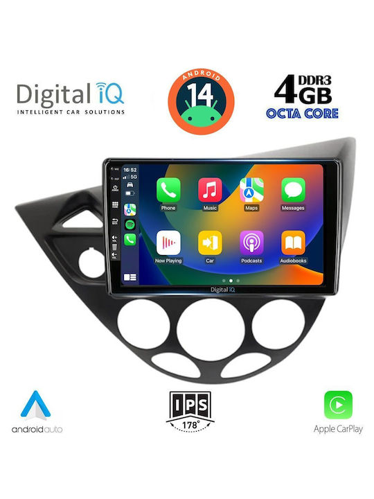 Digital IQ Car-Audiosystem für Ford Schwerpunkt 1998-2004 (Bluetooth/USB/AUX/WiFi/GPS/Apple-Carplay/Android-Auto) mit Touchscreen 9"