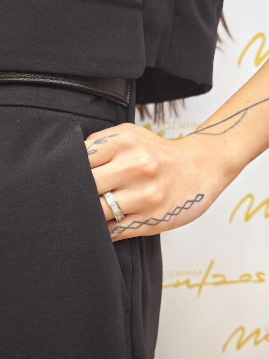 Agios Damen Ring mit Zirkonia aus Silber