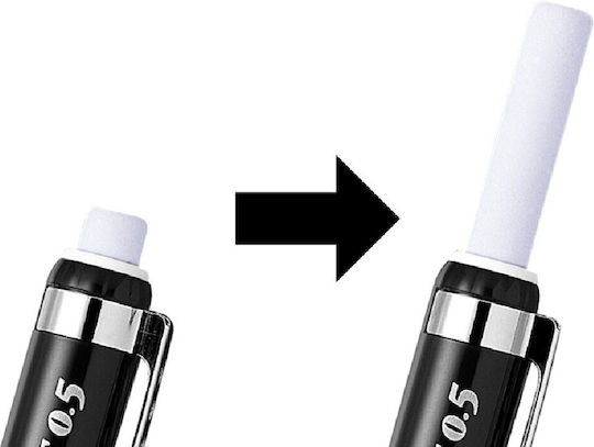 Pentel Μηχανικό Μολύβι με Γόμα 1τμχ Μαύρο