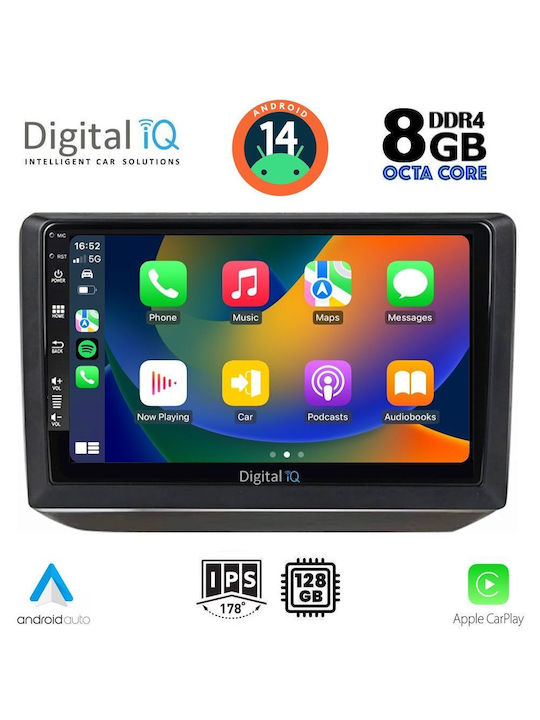 Digital IQ Sistem Audio Auto pentru Skoda Fabia 2008-2014 (Bluetooth/USB/AUX/WiFi/GPS/Apple-Carplay/Android-Auto) cu Ecran Tactil 10"