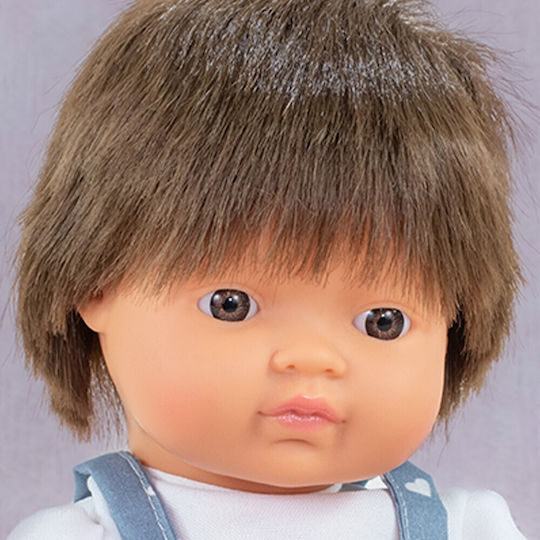 Miniland Păpușă Bebe Castaniu Băiat 38 cm