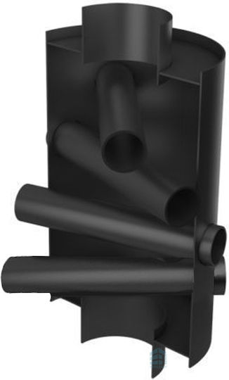 Stahlkamin-Wärmesammler Metall Ofenrohr Ø120 Schwarz 127160