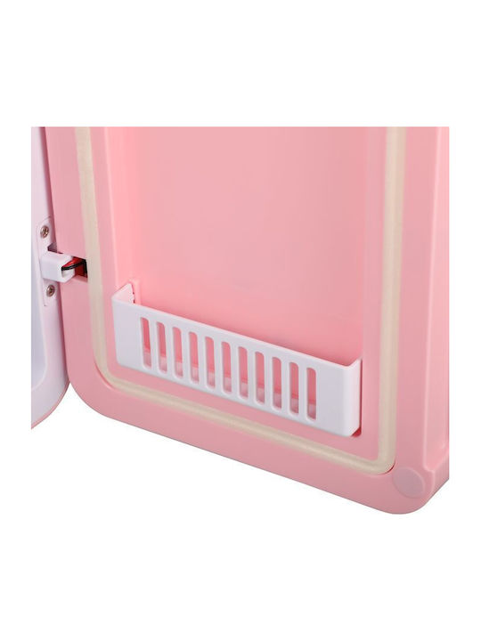 TempMaster Ψυγείο Καλλυντικών 4lt με Καθρέφτη, Φωτισμό LED & Λειτουργία Θέρμανσης Ροζ