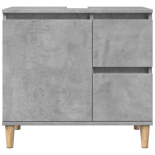vidaXL Set de Mobilier Blat cu Lavoar L65xW60xH33cm Beton gri