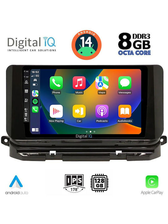 Digital IQ Car Audio System for Skoda Octavia 2021> (Bluetooth/USB/WiFi/GPS/Apple-Carplay/Android-Auto) with Touch Screen 10"