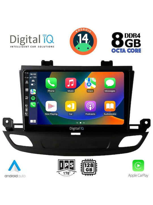 Digital IQ Car Audio System for Opel Insignia 2018> (Bluetooth/USB/AUX/WiFi/GPS/Apple-Carplay/Android-Auto) with Touch Screen 9"