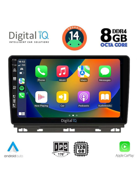 Digital IQ Car Audio System for Renault Clio 2019> (Bluetooth/USB/AUX/WiFi/GPS/Apple-Carplay/Android-Auto) with Touch Screen 9"